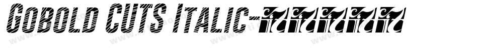 Gobold CUTS Italic字体转换
